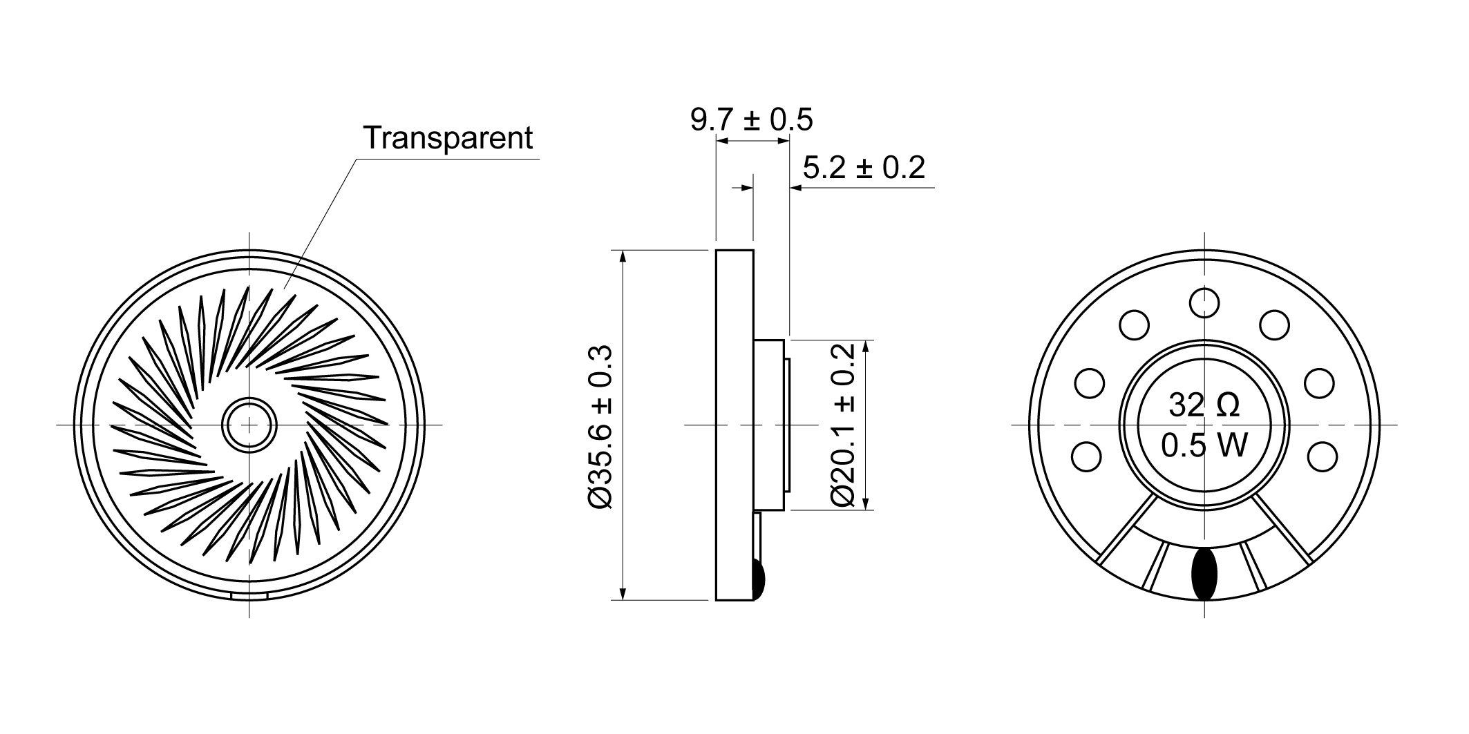 OSAE36S-9T0.5W32 機械製圖